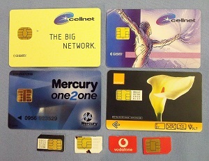 Collection of GSM SIM cards