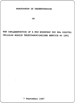 Front Page of the Memorandum of Understanding
