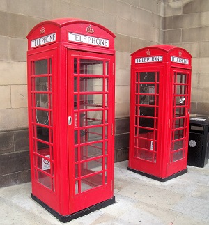 Pair of K6 kiosks near the Central Library