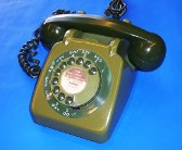 GPO 706 Rotary dial telephone in two tone green