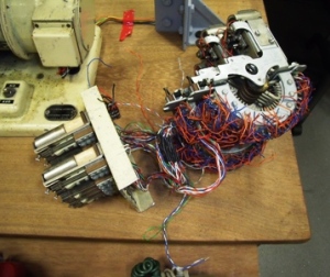 Picture showing the three uniselectors and their associated K and LR relay sets
