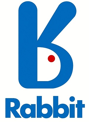 A picture of the iconic upside down letter R Rabbit symbol